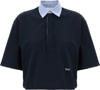 Stella McCartney Piqu&eacute; Katoenen Poloshirt - Dames - Polos - Blauw - XS - Katoen - Tops