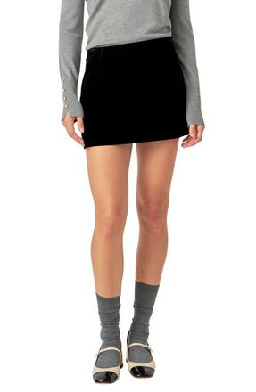 English Factory Velvet Skort in Black at Nordstrom, Size X-Small