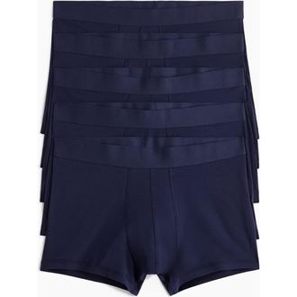 H&M 5-pack Short Trunks With Lycra in Navy Blue at Nordstrom, Size Xxx-Large