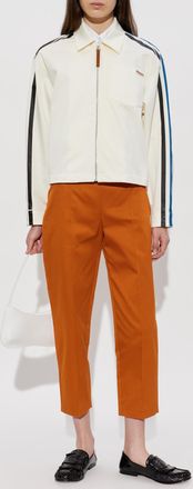 Marni Cotton Jacket With Pocket, Womens, Cream