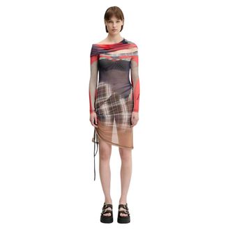 Ottolinger Miniabito in rete off-shoulder - - Dresses - Donna - Multicolore - S