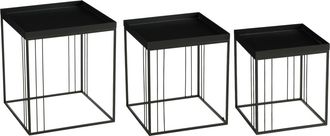 MiCa Decorations Mesa auxiliar Beth Negro H52xB45xL45cm