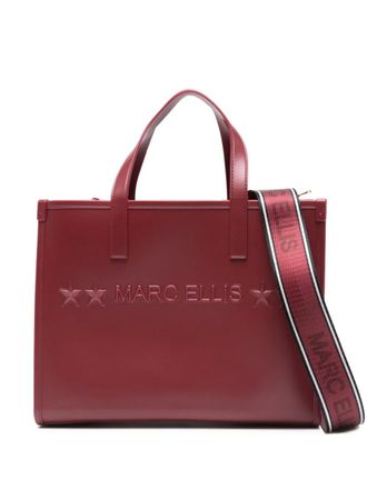 Marc Ellis embossed-logo tote bag - women - PVC - One Size - Red