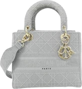 Dior Pre-owned Canvas Handbag - Dames - Vintage Handtas - Grijs - ONE Size - Vintage