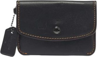 Coach Pre-owned Leather Wallet - Dames - Vintage Accessoires - Zwart - ONE Size - Leer - Vintage