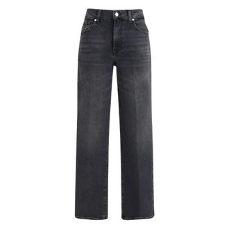 7 For All Mankind Jeans, Dames, Zwart, W28, Denim, Stovepipe Jeans