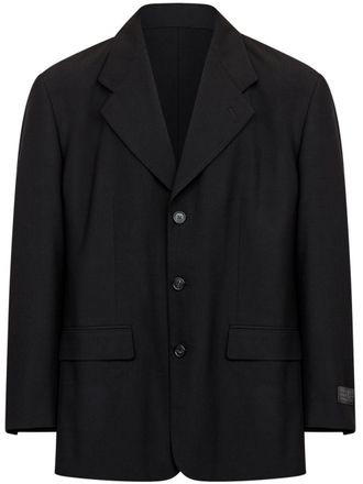 Maison Margiela logo-appliqué jacket - unisex - Virgin Wool - M - Black