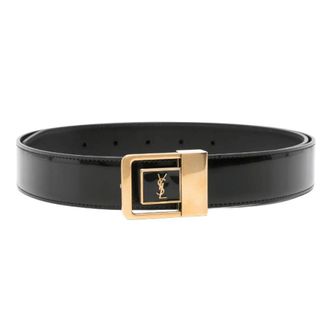 Saint Laurent LA 66 Leren Riem - Dames - Accessoires - Zwart - Maat: 85 CM Leer