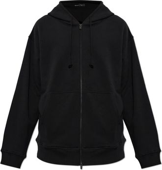 Yohji Yamamoto 30/10 French Terry Logo Hoodie - Heren - Vesten met rits - Zwart - L - Katoen - Hoodies & sweatvesten