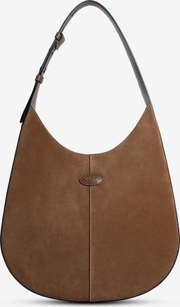 Tod's Schultertasche aus Wild- und Glattleder Tods Di Hobo Small