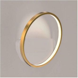 Trade Shop Trade Shop Traesio - Applique Parete Led 14w Cerchio Oro Lampada Tonda Design Moderno Luce 4000k 71255