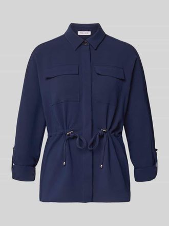 More & More More & More Regular Fit Hemdbluse mit Brusttaschen Modell Februar in Marine, Gr&ouml;&szlig;e 34