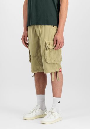 Alpha Industries Shorts ALPHA INDUSTRIES Jet Short, Herren, Gr. 28, Normalgr&ouml;ssen, gr&uuml;n (light olive), Obermaterial: 100% Baumwolle, Hosen Shorts