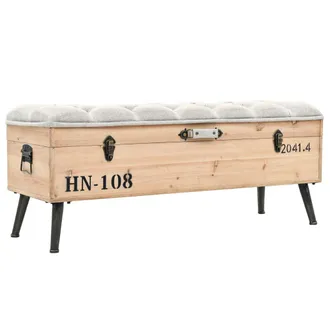 vidaXL Vidaxl - Cassapanca 110 Cm In Legno Massello Di Abete