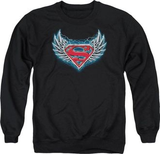 Gildan Superman Steel Wings Logo Adult Crewneck Sweatshirt