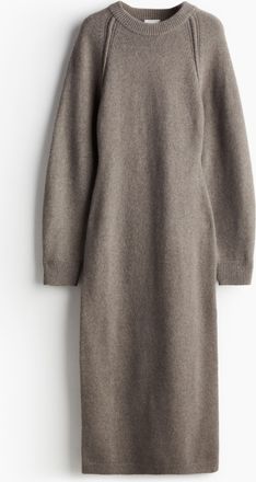 H&M Bodycon-Strickkleid - Brown