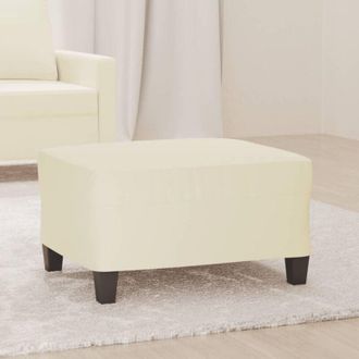 vidaXL Poggiapiedi Crema 70x55x41 cm in Similpelle - Vidaxl