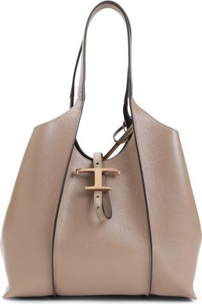 Tod's Beige T Timeless Small Tote