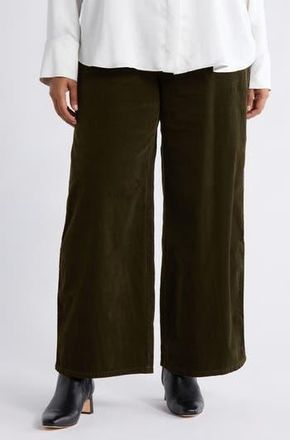 Democracy AbSolution Skyrise Wide Leg Corduroy Pants in Winter Moss at Nordstrom Rack, Size 24 W