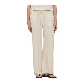 Moss Copenhagen Broeken, Dames, Beige, S, Mschdaria Broek