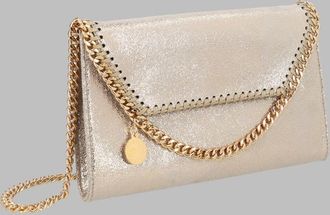 Stella McCartney Womens Mini Shoulder Bag Falabella Grey Polyester Wallets & Purses