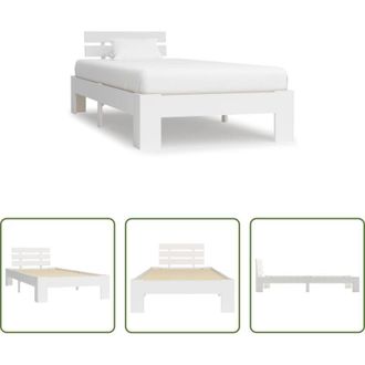 vidaXL Letto estraibile - Dormeuse Estraibile senza Materasso Bianca Legno Pino 90x200 cm