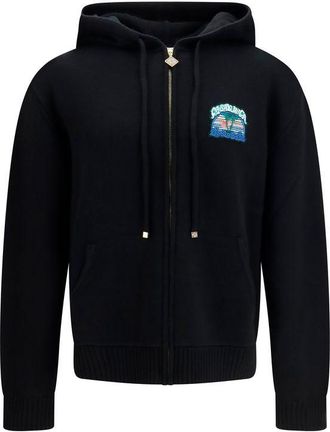 Casablanca Black Wool Oves Aries Mens Sweatshirt