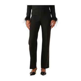 Ana Alcazar Broeken No Feathers - Dames - Straight fit broeken - Zwart - XL - Leer - Broeken