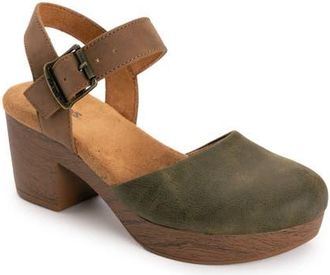 Muk Luks Merritt Quarter Strap Platform Pump in Olive/tan at Nordstrom, Size 9.5
