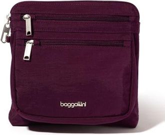 Baggallini Securtex Anti-Theft Crossbody Bag in Mulberry at Nordstrom