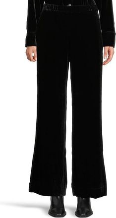 Faherty Stretch Silk Velvet Genevieve Pants Womens Dress Pants Black : XL, Cotton/Elastane/Polyester