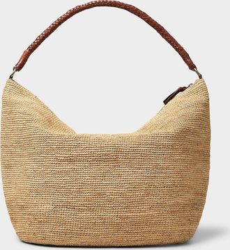 Ibeliv Womens Utopia braided raffia XXL tote bag