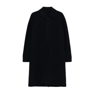 Harris Wharf London Fly Front Balmacaan Coat