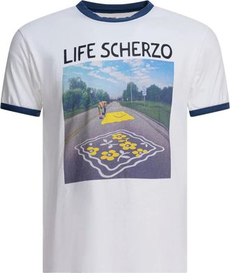 KAPITAL T-shirt girocollo con stampa - Bianco