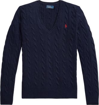 Ralph Lauren Sweaters Blue - Dames - V-hals truien - Blauw - L - Truien & Vesten