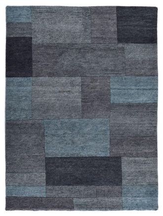 THEKO Alfombra moderna de lana anudada a mano