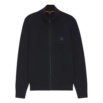 HUGO BOSS Zip Cardigan in Cashmere-Cotton Blend