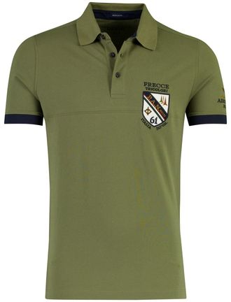 Aeronautica Poloshirt Aeronautica Militaire groen embleem normale fit
