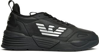 Emporio Armani Mens Eagle Trainers - Black - Size UK 8