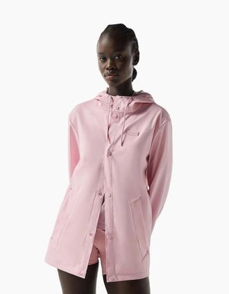 Hunter Womens Hunter Izzy Hooded Womens Pink Rain Jacket - Size: 10/8