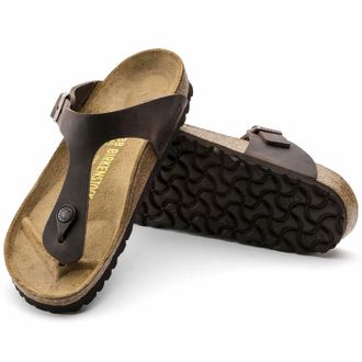 Birkenstock Womens Gizeh Oiled Leather Sandal In Habana