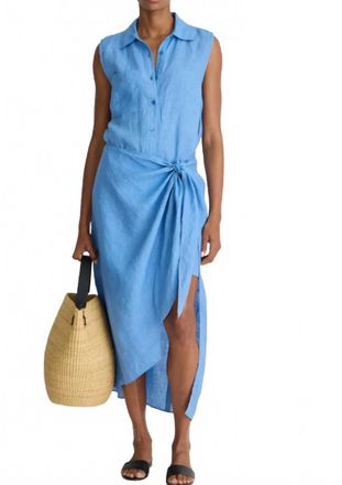 Apiece Apart Tamar Sleeveless Wrap Maxi Dress In Marina Blue