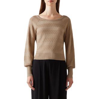 L.k. Bennett Goldie Metallic Sweater at Nordstrom Rack, Size Medium