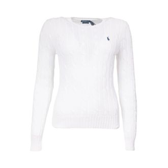 Polo Ralph Lauren Julianna Ronde Hals Trui - Dames - Ronde hals truien - Wit - L - Katoen - Truien & Vesten