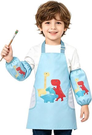 OEM Delantal Infantil, Delantal Infantil Impermeable Y Ajustable Con Mangas, Hornear, Pintar, Jardiner&iacute;a Y Otras Actividades Escolares