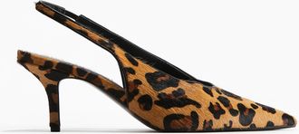 H&M Slingpumps aus Leder - Schwarz