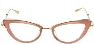 Valentino VLX-123-CHA Cat Eye Full Rim Eyeglasses - Pink