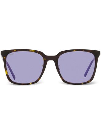 MCM 714SA rectangle-frame tortoiseshell-effect sunglasses - women - Acetate - One Size - Brown