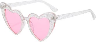 Generic Heart Shaped For Womens Sunglasses, Holiday Beach Party Glasses (Color : A, Size : Medium)