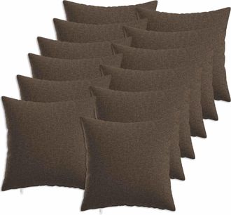 vidaXL Cuscino Con Cuscino Heerlen 12 Pz Tortora Tessuto Vidaxl